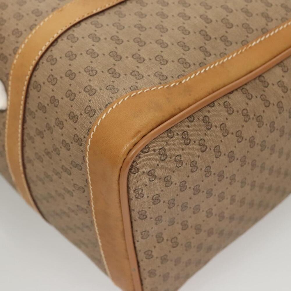 GUCCI Micro GG Supreme Hand Bag Pvc Beige Gold - Picture 11 of 16